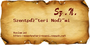 Szentpéteri Noémi névjegykártya