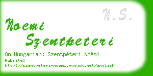 noemi szentpeteri business card