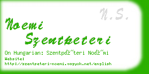 noemi szentpeteri business card